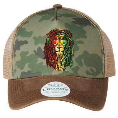 Rasta Lion Cool Dreadlock Rastafari For Rasta Lover Legacy Tie Dye Trucker Hat