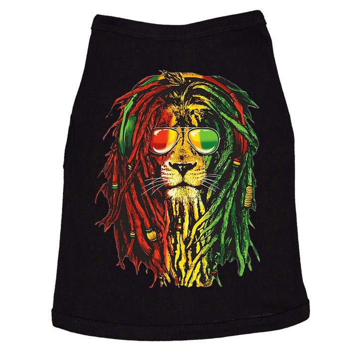 Rasta Lion Cool Dreadlock Rastafari For Rasta Lover Doggie Tank