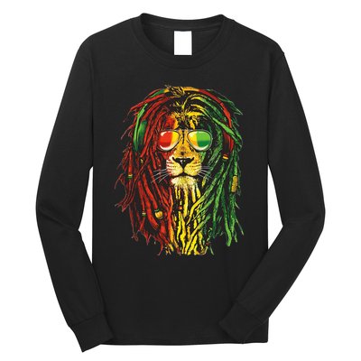 Rasta Lion Cool Dreadlock Rastafari For Rasta Lover Long Sleeve Shirt