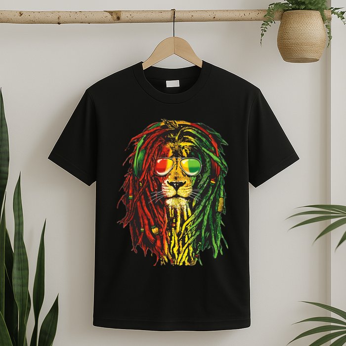 Rasta Lion Cool Dreadlock Rastafari For Rasta Lover T-Shirt