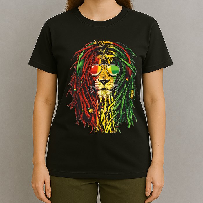 Rasta Lion Cool Dreadlock Rastafari For Rasta Lover T-Shirt