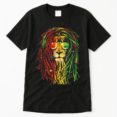 Rasta Lion Cool Dreadlock Rastafari For Rasta Lover Tall T-Shirt