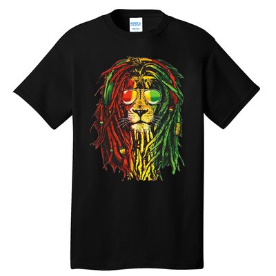 Rasta Lion Cool Dreadlock Rastafari For Rasta Lover Tall T-Shirt