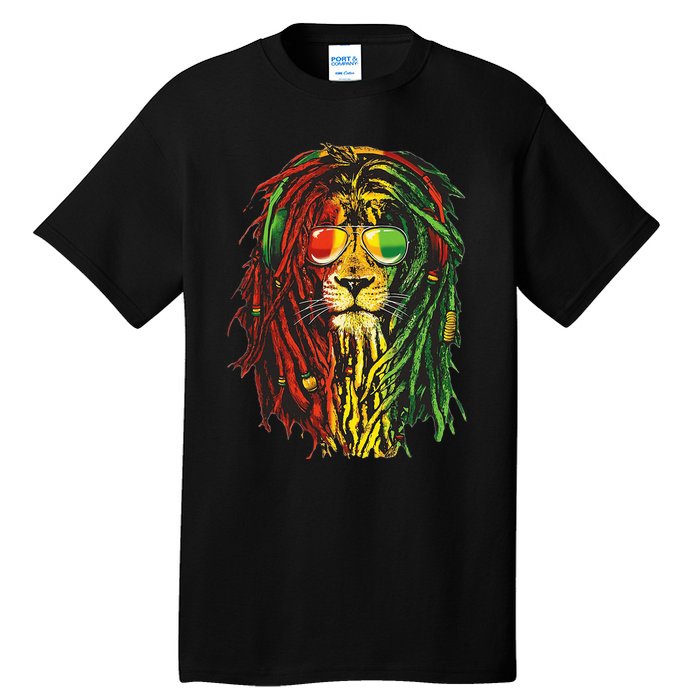 Rasta Lion Cool Dreadlock Rastafari For Rasta Lover Tall T-Shirt