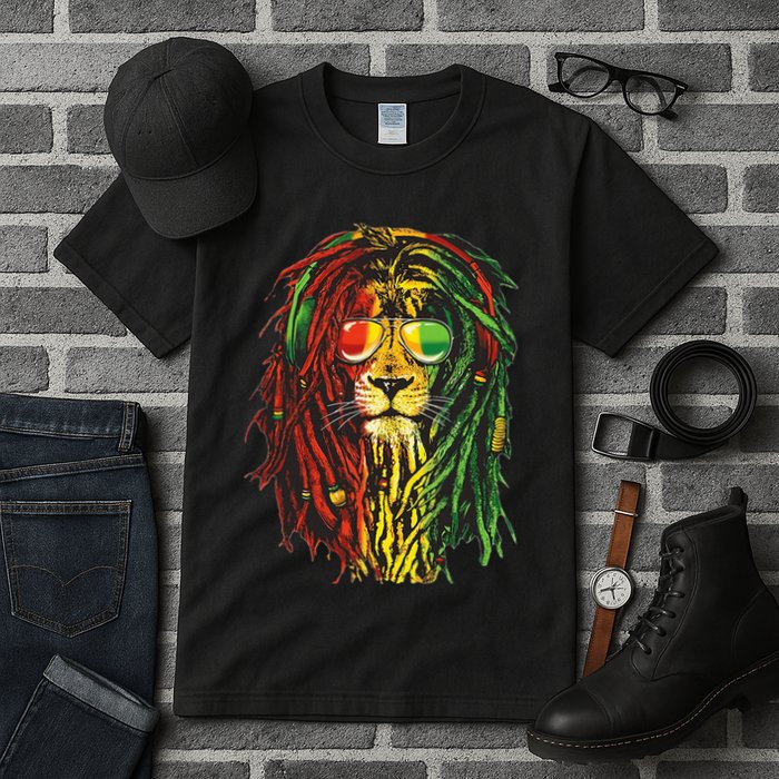 Rasta Lion Cool Dreadlock Rastafari For Rasta Lover Tall T-Shirt