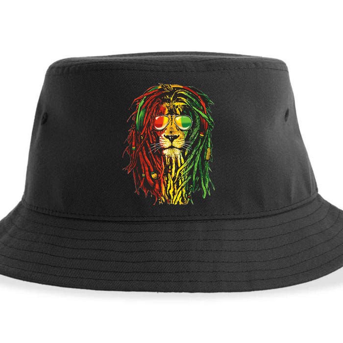 Rasta Lion Cool Dreadlock Rastafari For Rasta Lover Sustainable Bucket Hat