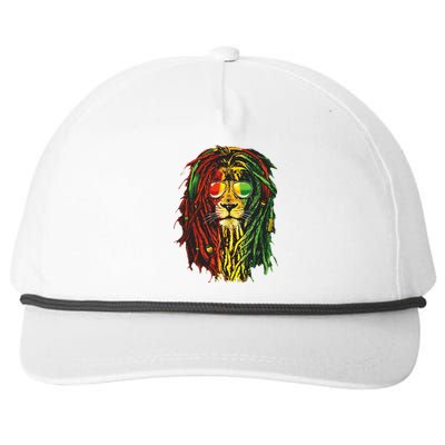 Rasta Lion Cool Dreadlock Rastafari For Rasta Lover Snapback Five-Panel Rope Hat