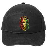 Rasta Lion Cool Dreadlock Rastafari For Rasta Lover 7-Panel Snapback Hat