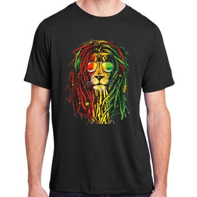 Rasta Lion Cool Dreadlock Rastafari For Rasta Lover Adult ChromaSoft Performance T-Shirt