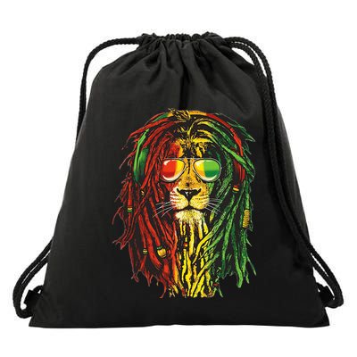 Rasta Lion Cool Dreadlock Rastafari For Rasta Lover Drawstring Bag