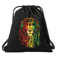 Rasta Lion Cool Dreadlock Rastafari For Rasta Lover Drawstring Bag