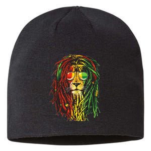 Rasta Lion Cool Dreadlock Rastafari For Rasta Lover Sustainable Beanie