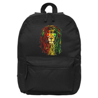 Rasta Lion Cool Dreadlock Rastafari For Rasta Lover 16 in Basic Backpack
