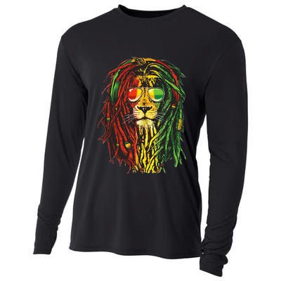 Rasta Lion Cool Dreadlock Rastafari For Rasta Lover Cooling Performance Long Sleeve Crew