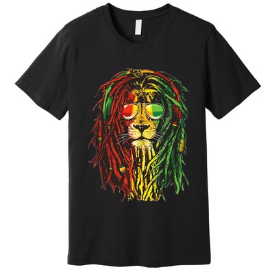 Rasta Lion Cool Dreadlock Rastafari For Rasta Lover Premium T-Shirt