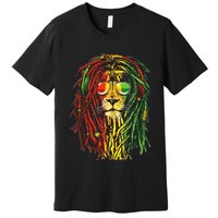 Rasta Lion Cool Dreadlock Rastafari For Rasta Lover Premium T-Shirt