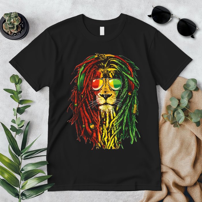 Rasta Lion Cool Dreadlock Rastafari For Rasta Lover Premium T-Shirt