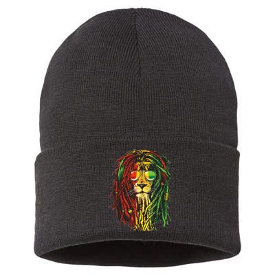 Rasta Lion Cool Dreadlock Rastafari For Rasta Lover Sustainable Knit Beanie