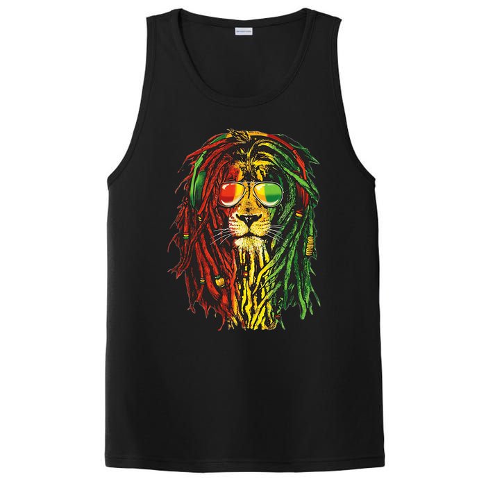 Rasta Lion Cool Dreadlock Rastafari For Rasta Lover PosiCharge Competitor Tank