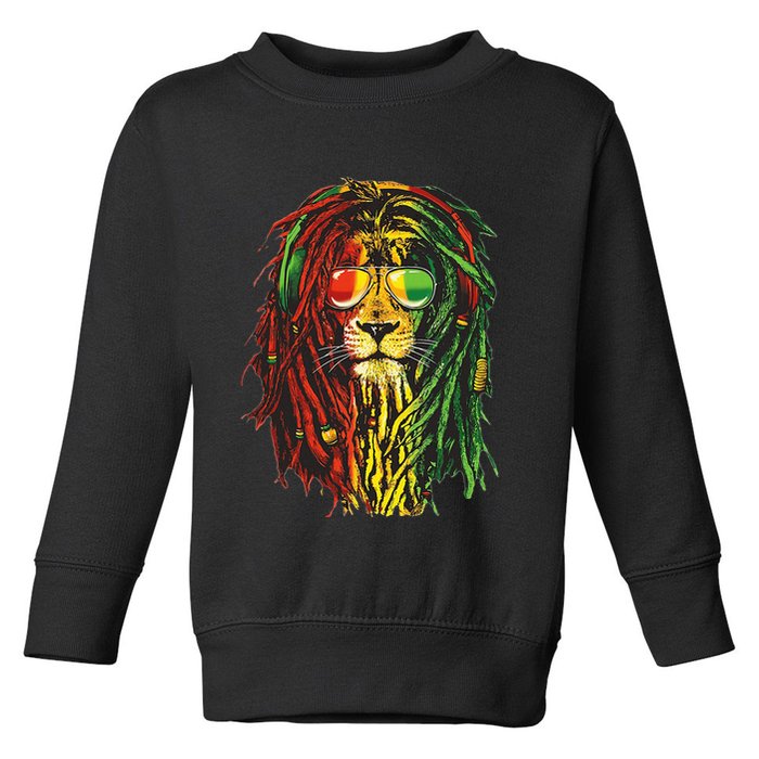 Rasta Lion Cool Dreadlock Rastafari For Rasta Lover Toddler Sweatshirt