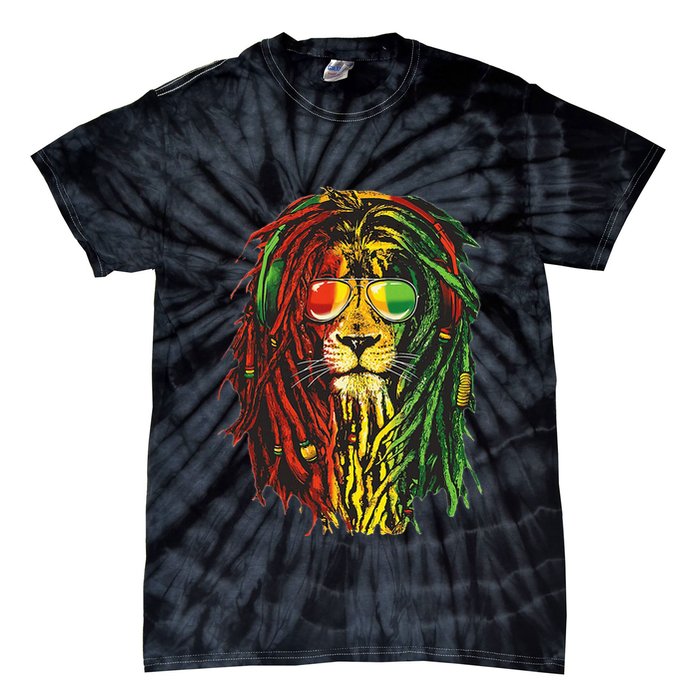Rasta Lion Cool Dreadlock Rastafari For Rasta Lover Tie-Dye T-Shirt