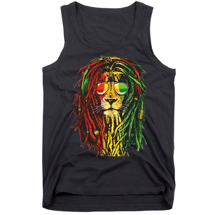 Rasta Lion Cool Dreadlock Rastafari For Rasta Lover Tank Top