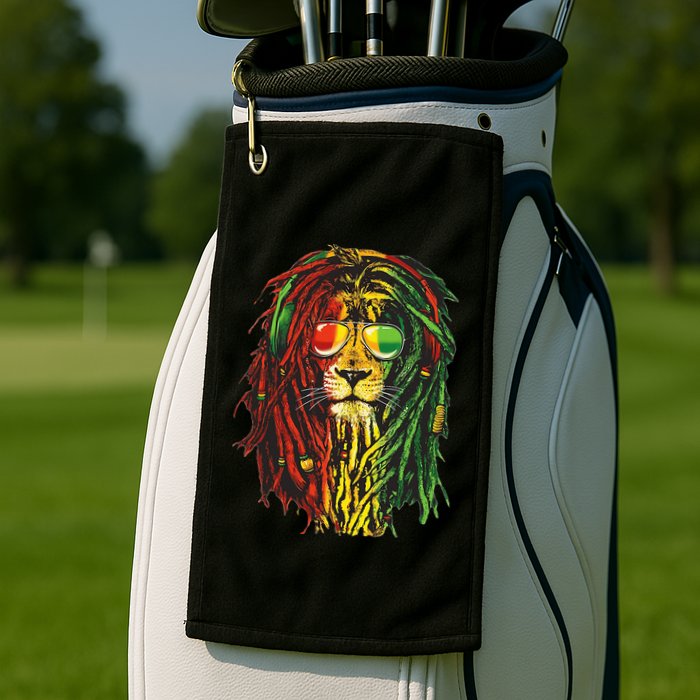 Rasta Lion Cool Dreadlock Rastafari For Rasta Lover Golf Towel