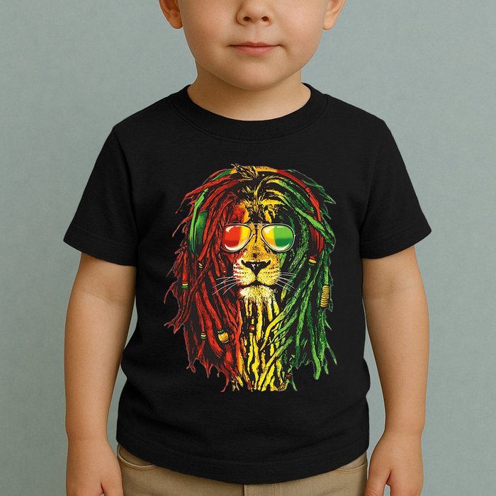 Rasta Lion Cool Dreadlock Rastafari For Rasta Lover Toddler T-Shirt