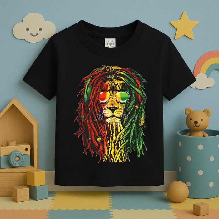 Rasta Lion Cool Dreadlock Rastafari For Rasta Lover Toddler T-Shirt