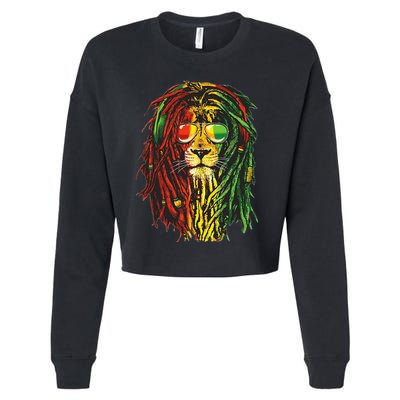Rasta Lion Cool Dreadlock Rastafari For Rasta Lover Cropped Pullover Crew