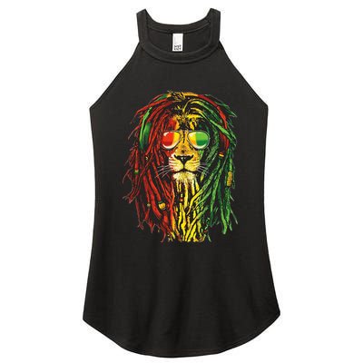 Rasta Lion Cool Dreadlock Rastafari For Rasta Lover Women's Perfect Tri Rocker Tank
