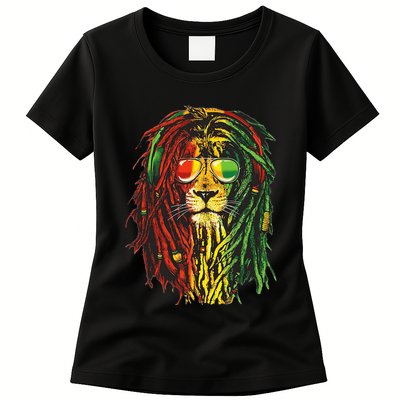 Rasta Lion Cool Dreadlock Rastafari For Rasta Lover Womens T-Shirt