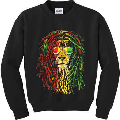Rasta Lion Cool Dreadlock Rastafari For Rasta Lover Kids Sweatshirt