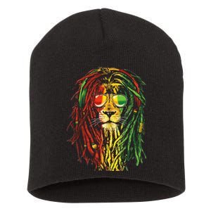 Rasta Lion Cool Dreadlock Rastafari For Rasta Lover Short Acrylic Beanie