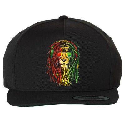 Rasta Lion Cool Dreadlock Rastafari For Rasta Lover Wool Snapback Cap