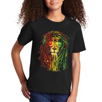 Rasta Lion Cool Dreadlock Rastafari For Rasta Lover Kids T-Shirt