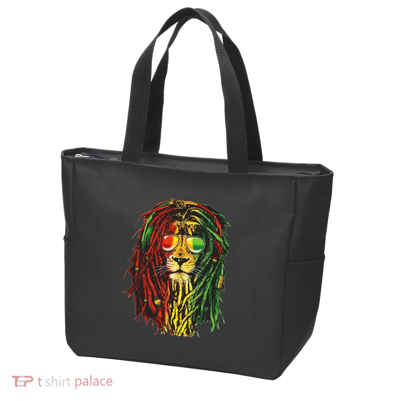 Rasta Lion Cool Dreadlock Rastafari For Rasta Lover Zip Tote Bag