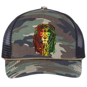 Rasta Lion Cool Dreadlock Rastafari For Rasta Lover Retro Rope Trucker Hat Cap