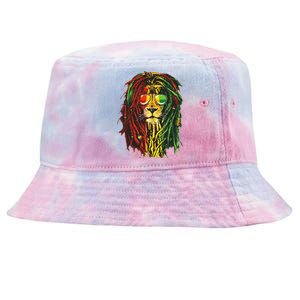 Rasta Lion Cool Dreadlock Rastafari For Rasta Lover Tie-Dyed Bucket Hat