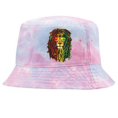 Rasta Lion Cool Dreadlock Rastafari For Rasta Lover Tie-Dyed Bucket Hat