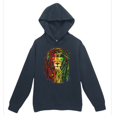 Rasta Lion Cool Dreadlock Rastafari For Rasta Lover Urban Pullover Hoodie