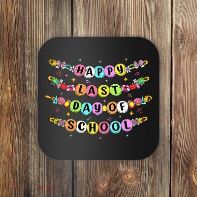 Retro Last Day Of School Bracelet Teacher End Of School Coaster