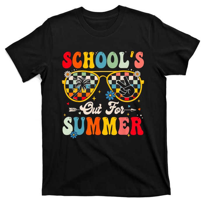 Retro Last Day Of Schools Out For Summer Teacher Boy Girl T-Shirt