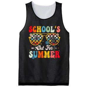 Retro Last Day Of Schools Out For Summer Teacher Boy Girl Mesh Reversible Basketball Jersey Tank