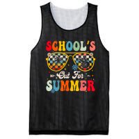 Retro Last Day Of Schools Out For Summer Teacher Boy Girl Mesh Reversible Basketball Jersey Tank