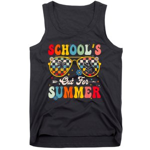 Retro Last Day Of Schools Out For Summer Teacher Boy Girl Tank Top