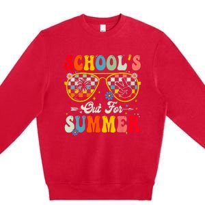 Retro Last Day Of Schools Out For Summer Teacher Boy Girl Premium Crewneck Sweatshirt