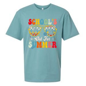 Retro Last Day Of Schools Out For Summer Teacher Boy Girl Sueded Cloud Jersey T-Shirt