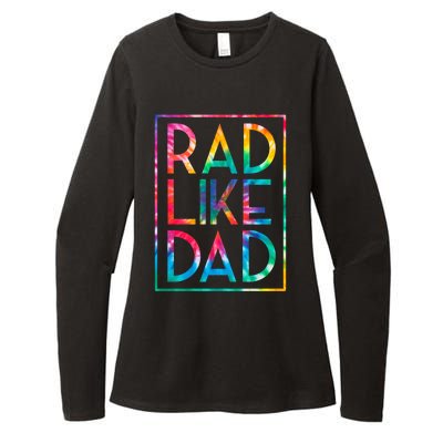 Rad Like Dad Tie Dye Funny Fathers Day Gift Womens CVC Long Sleeve Shirt