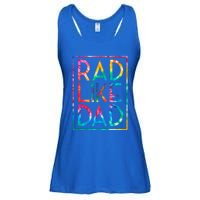 Rad Like Dad Tie Dye Funny Fathers Day Gift Ladies Essential Flowy Tank